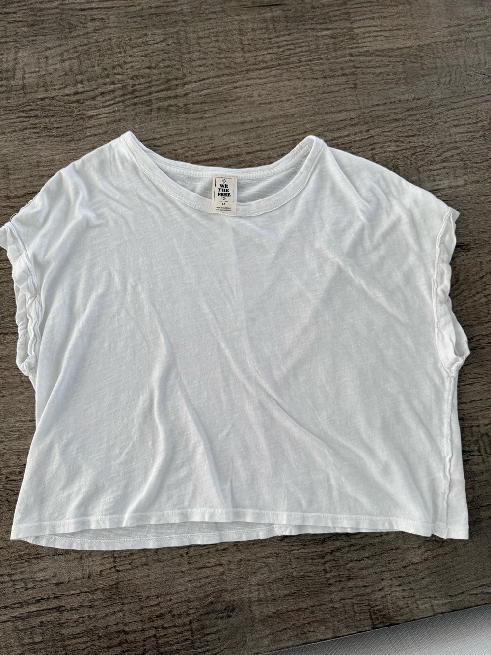 We The Free Free People cropped tshirt size small white